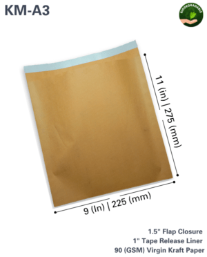 KM A3 purivana Kraft mailers paper courier shipping bags packb biodegradable packaging 1