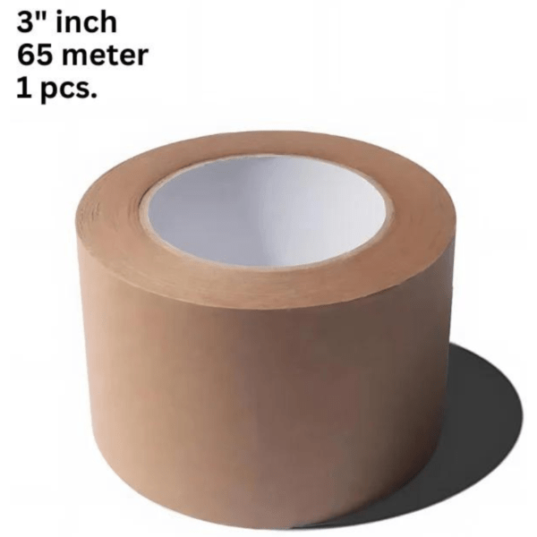 Brown Kraft Paper Tape – Width 3inches, 65 MTR.